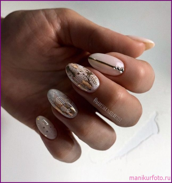 Маникюр с фольгой 2019, фото — свежая подборка