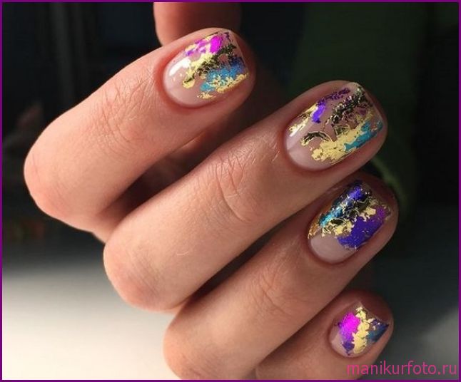Маникюр с фольгой 2019, фото — свежая подборка