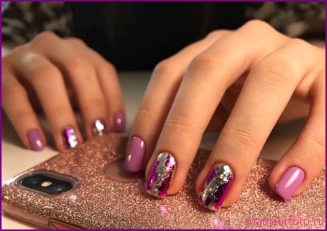 Маникюр с фольгой 2019, фото — свежая подборка