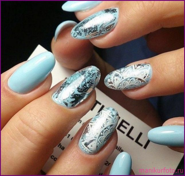 Маникюр с фольгой 2019, фото — свежая подборка