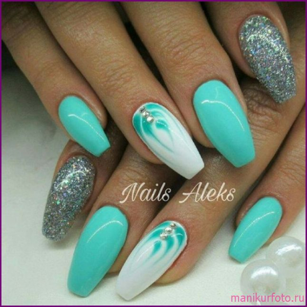 Мятный маникюр, фото — свежая подборка