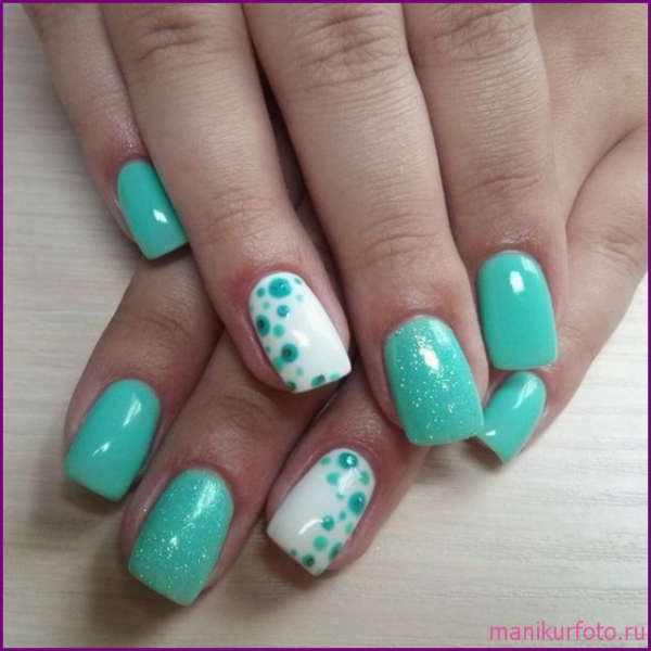 Мятный маникюр, фото — свежая подборка