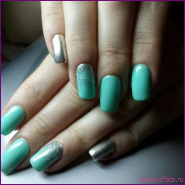 Мятный маникюр, фото — свежая подборка