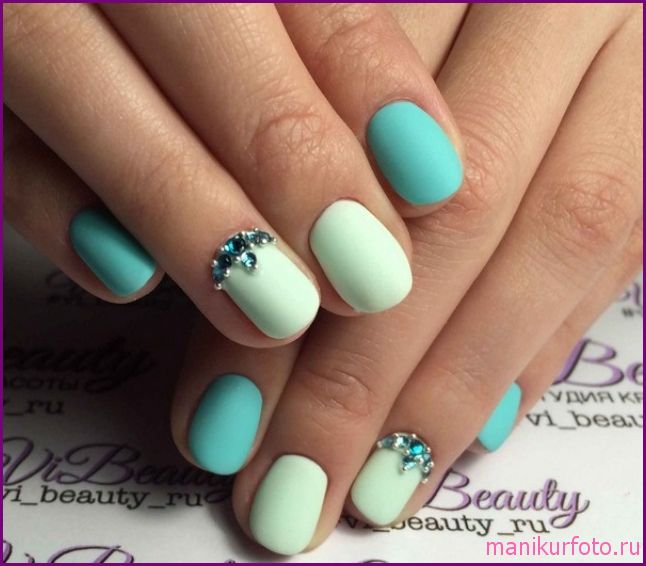 Мятный маникюр, фото — свежая подборка